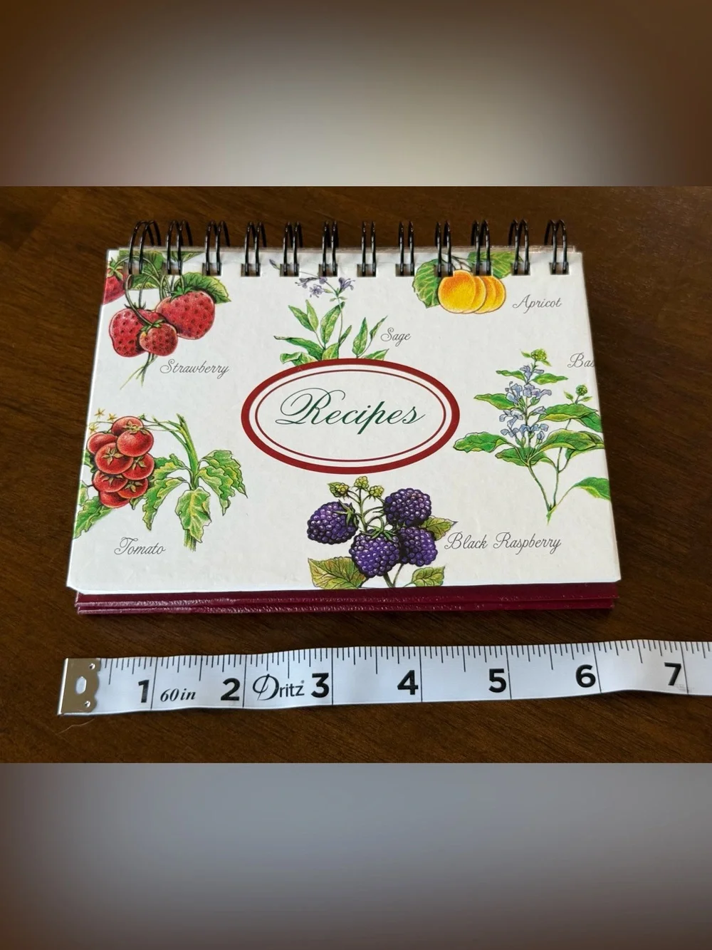 Botanical Fruit & Herb Spiral Recipe Organizer Book